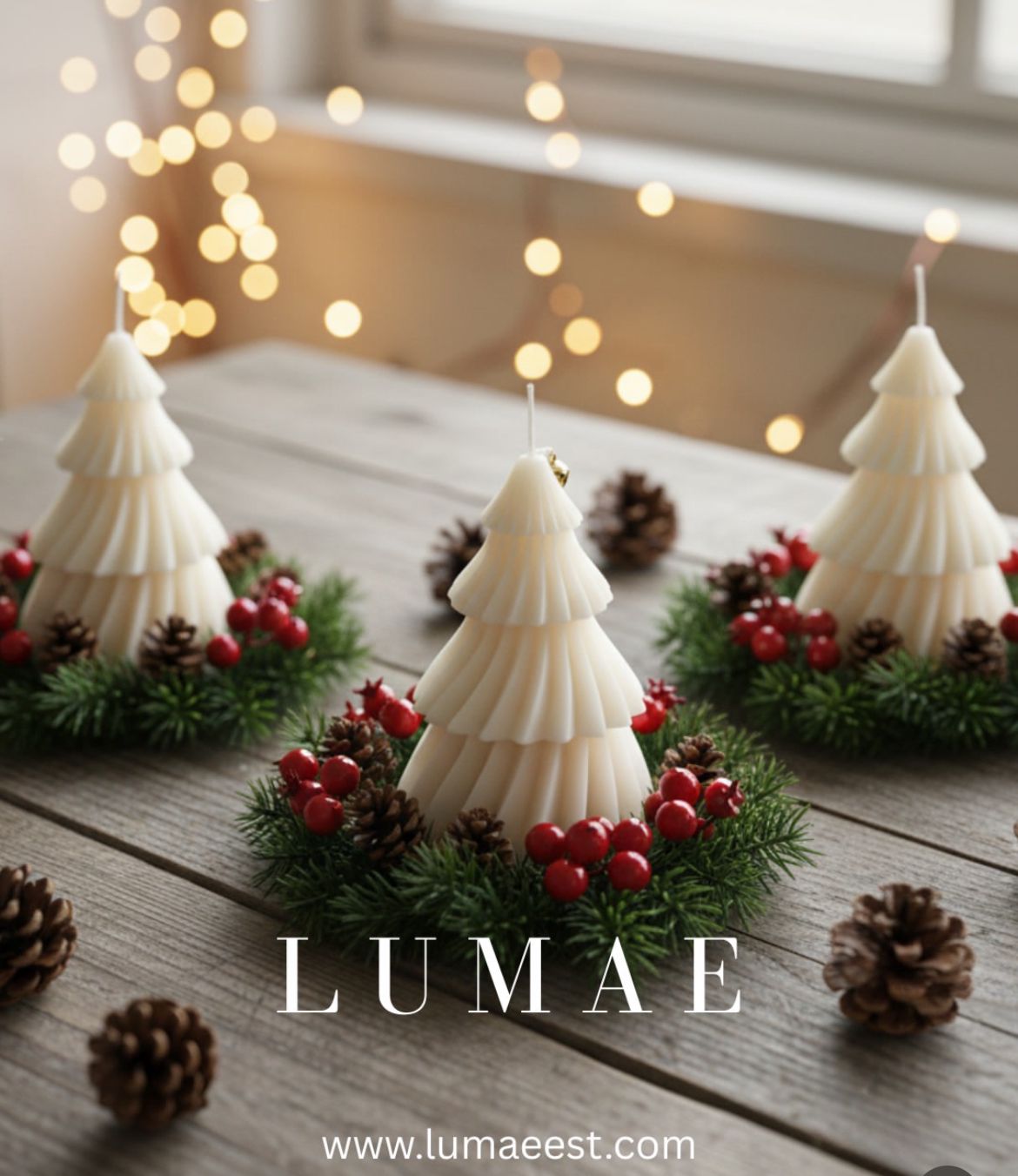 🎄 Magical White Christmas Candle